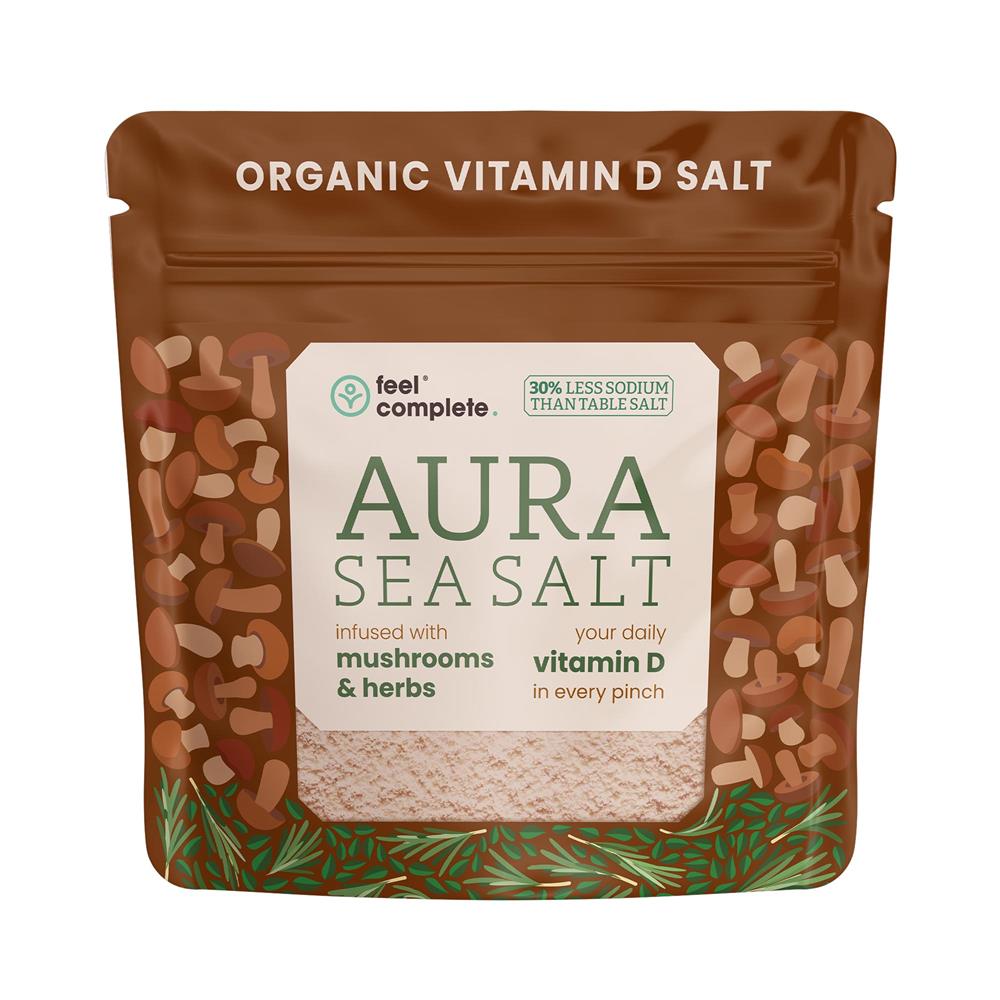 (Aura Sea Salt) Organic Mushroom & Herbs Vitamin D Celtic Salt 80g - Greenlands Health Store