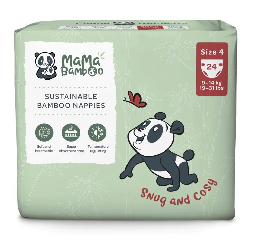 Mama Bamboo Eco Nappies - Size 4 (Large) 1070g - Greenlands Health Store