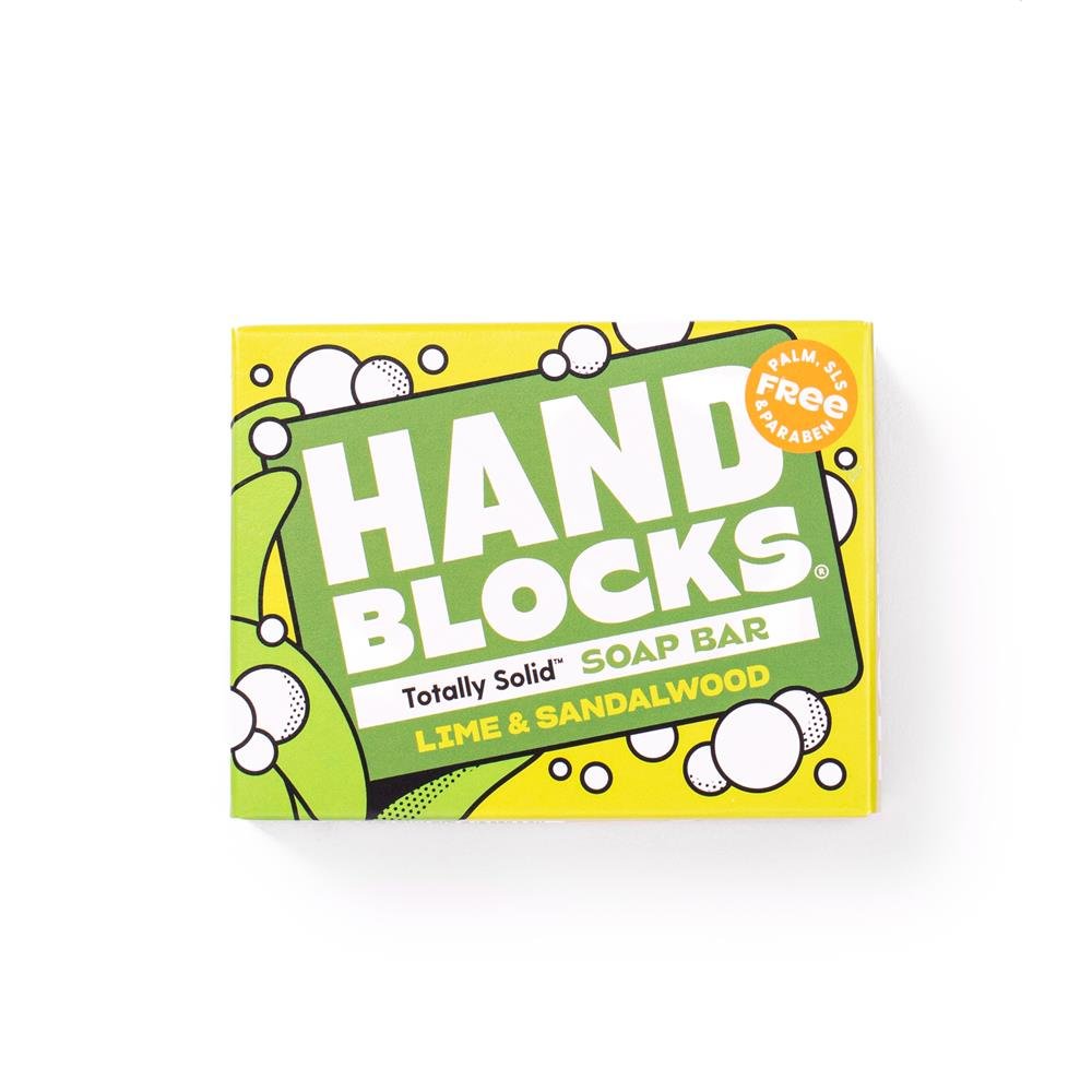 Hand Blocks Soap - Lime & Sandalwood 100g - Greenlands Health Store