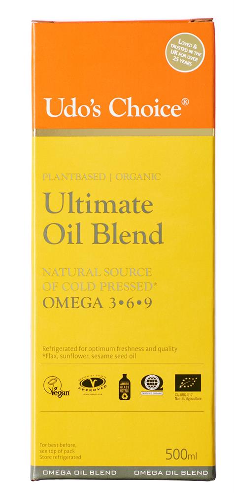 Udo's Choice Ultimate Oil Blend 500ml - ORGANIC - Greenlands Health Store