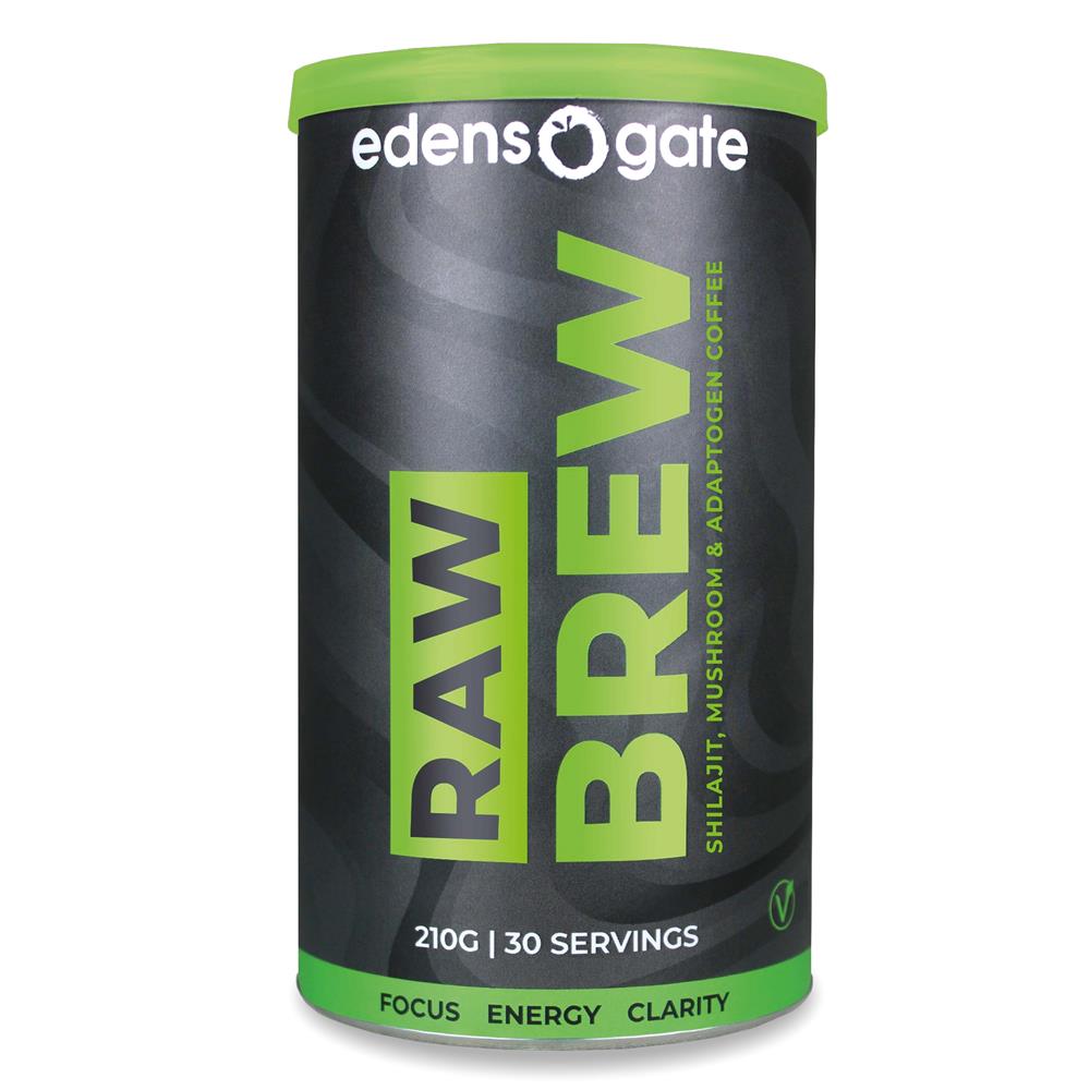 Edensgate RAWBREW Shilajit Mushroom Coffee With Vitamins - 210g - Greenlands Health Store