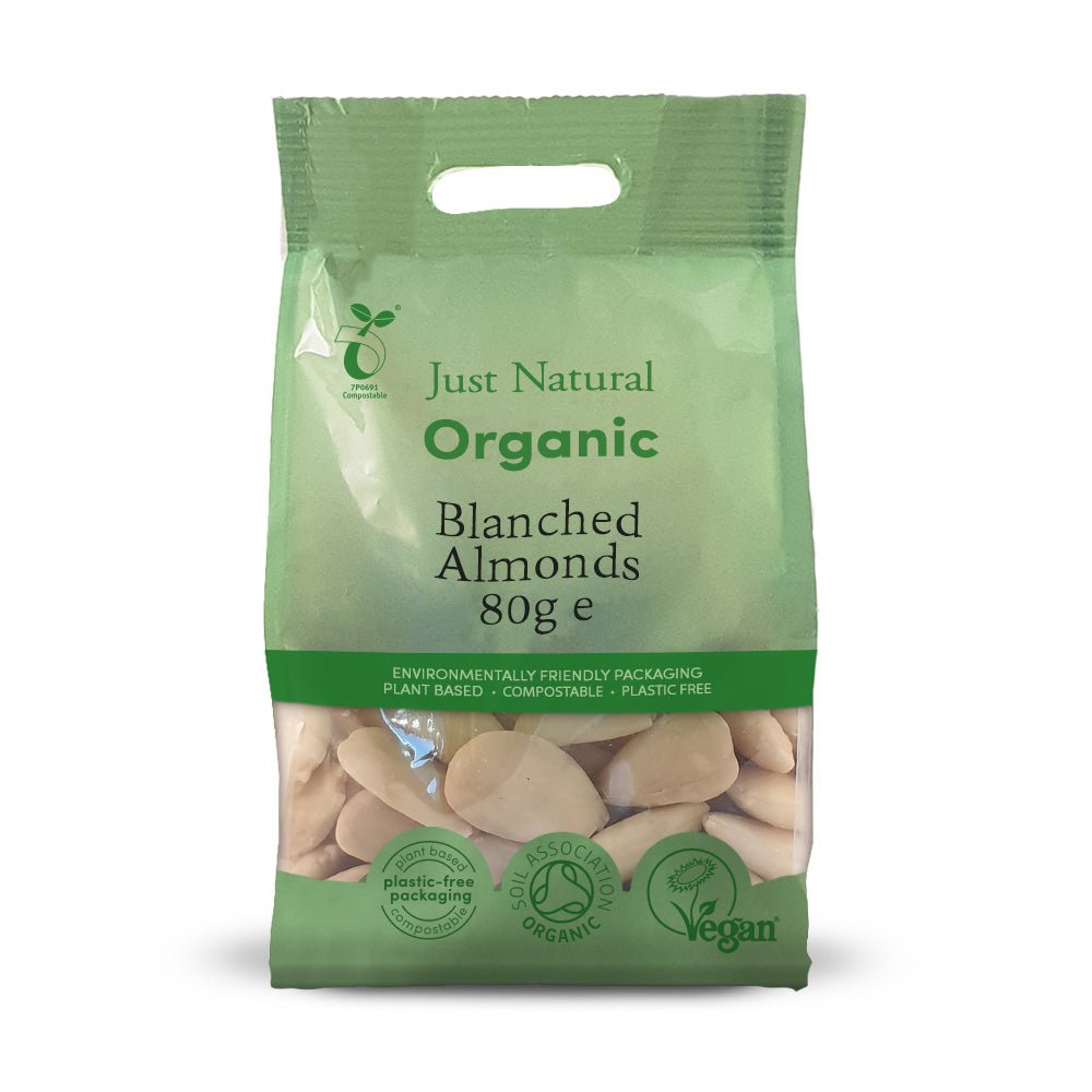 Organic Almonds Blanched 80g - Greenlands Health Store