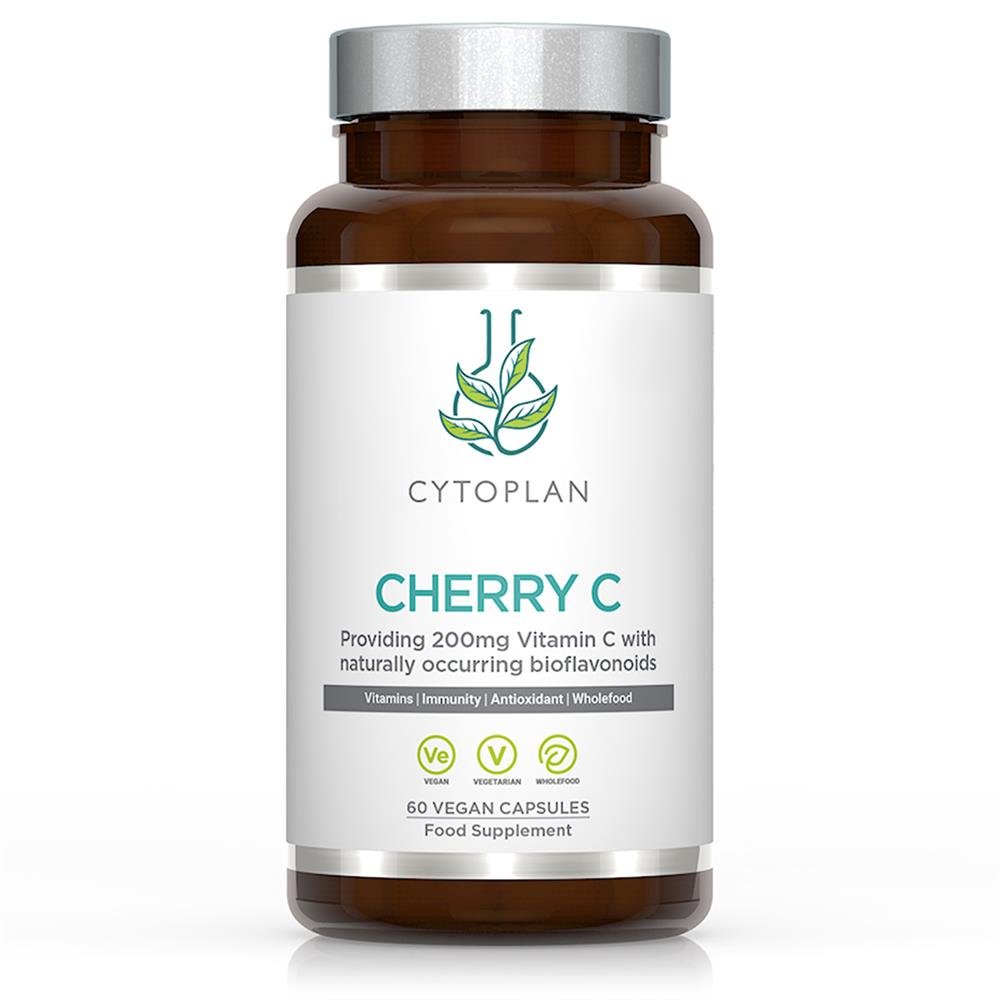 Cherry C Wholefood Vit C 200mg 60 capsules - Greenlands Health Store