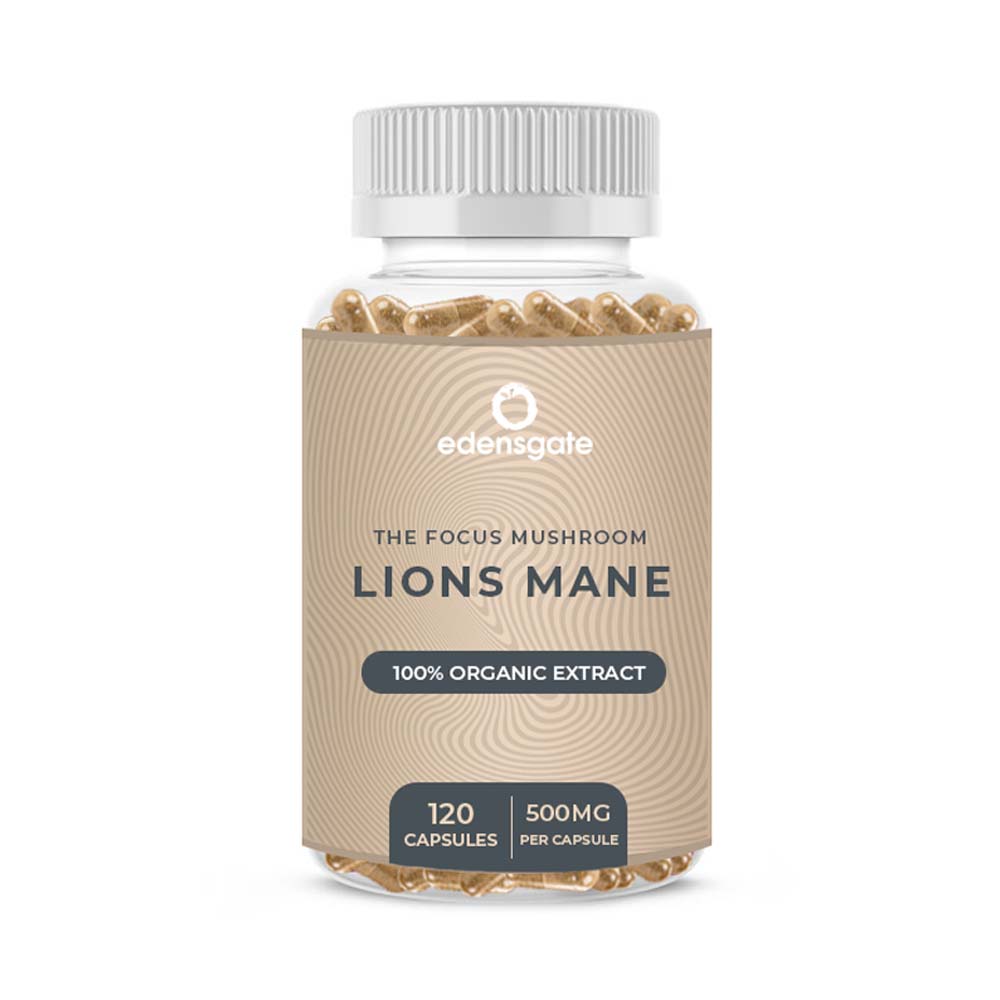 Lions Mane Mushroom Capsules - Premium Extract - 120 Capsules - Greenlands Health Store