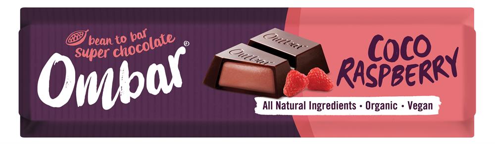 Ombar Coco Raspberry Filled Chocolate Bar 42g - Greenlands Health Store