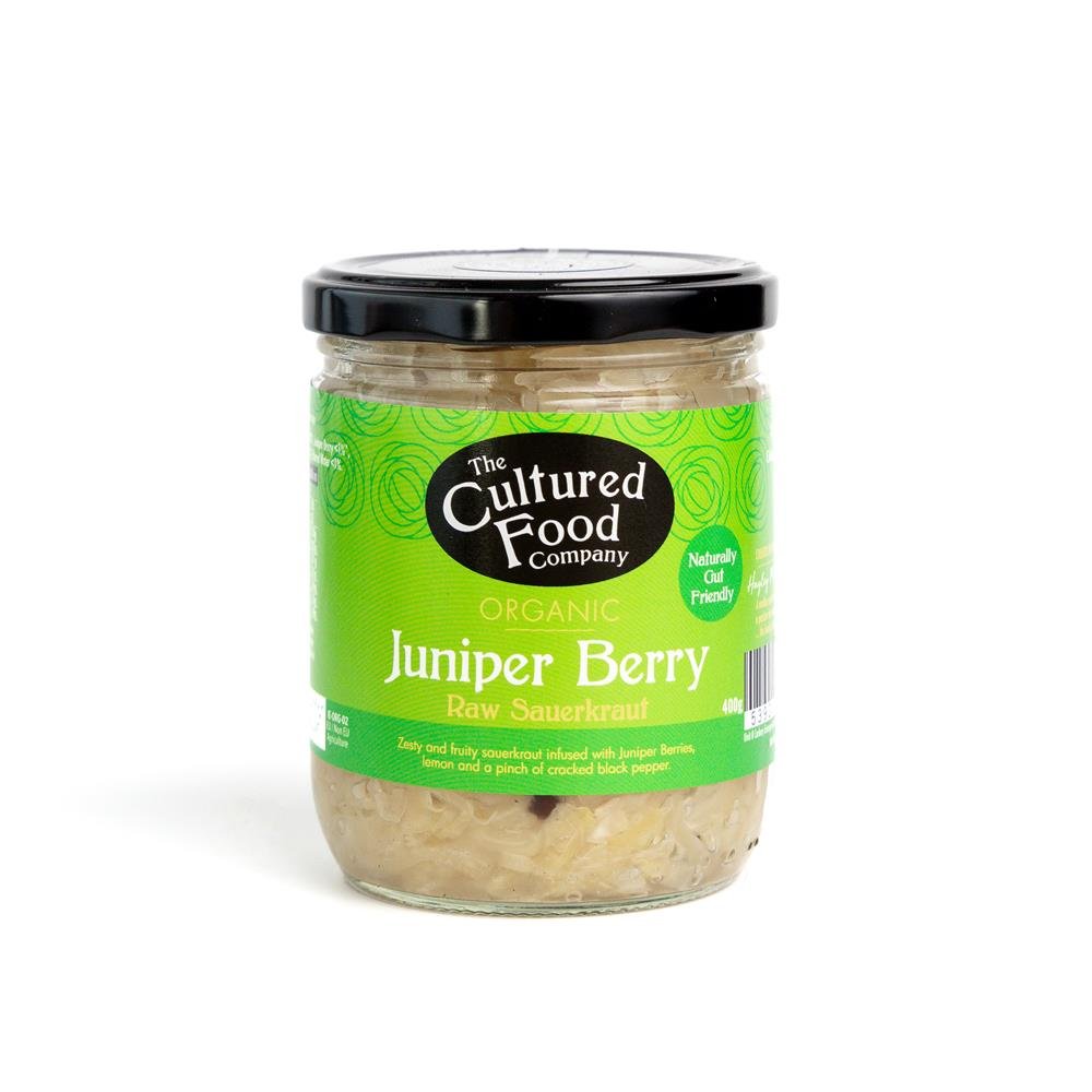 Juniper Berry Lemon and Cracked Black Pepper Sauerkraut 400g - Greenlands Health Store