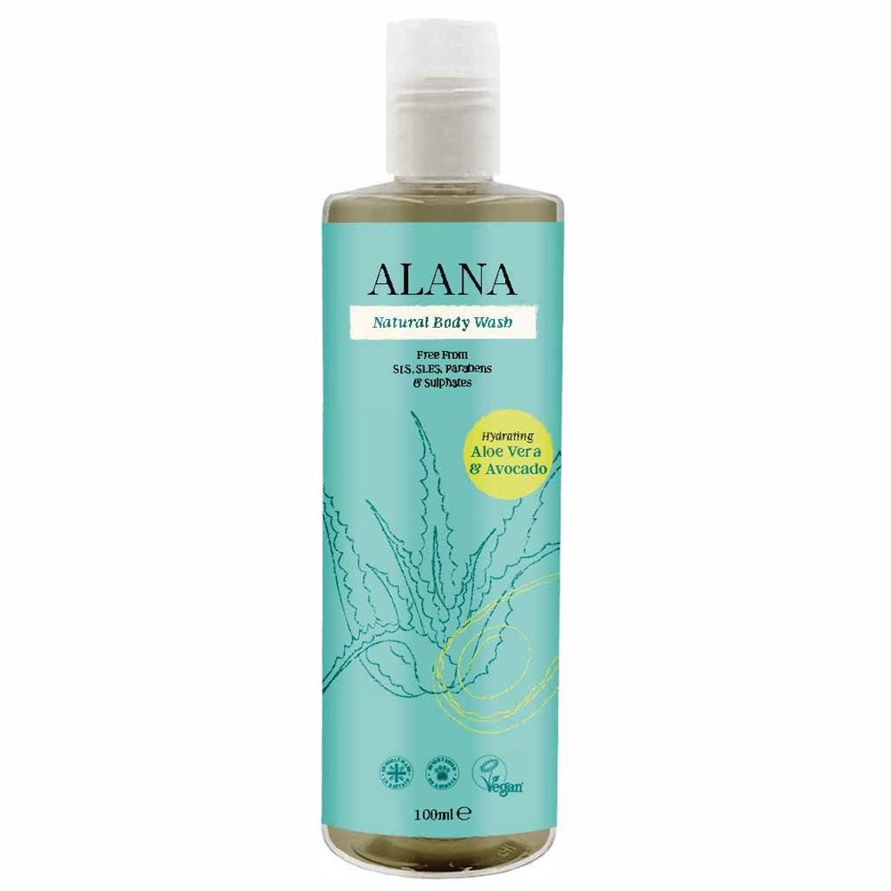 Aloe and Avocado Body Wash 100ml Convenience/Travel Bottle - Greenlands Health Store