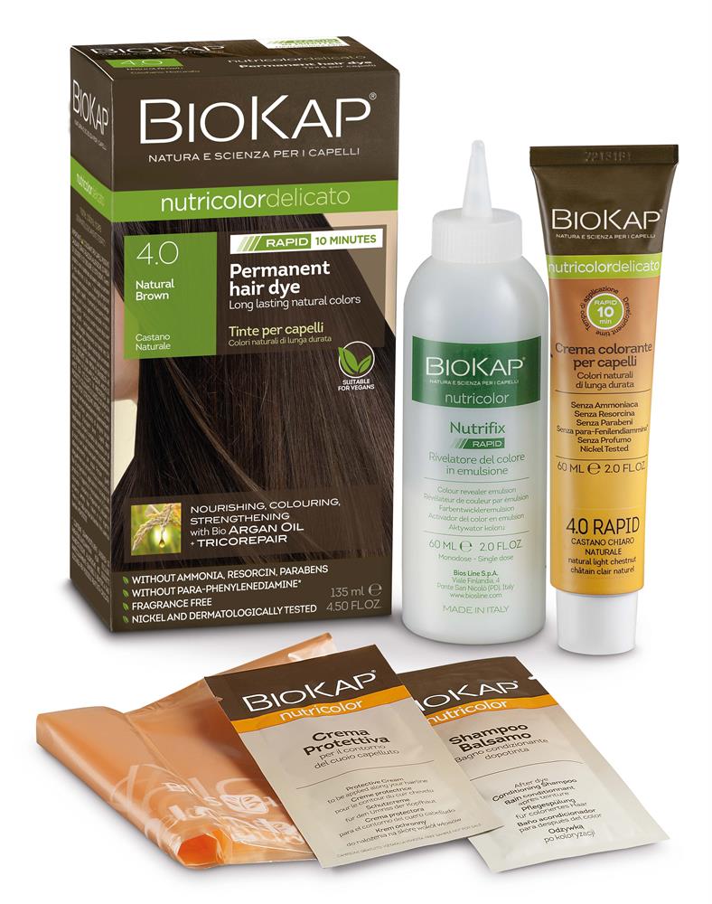 Natural Brown 4.0 Rapid Permanent Hair Dye 140 ml - Greenlands Health Store
