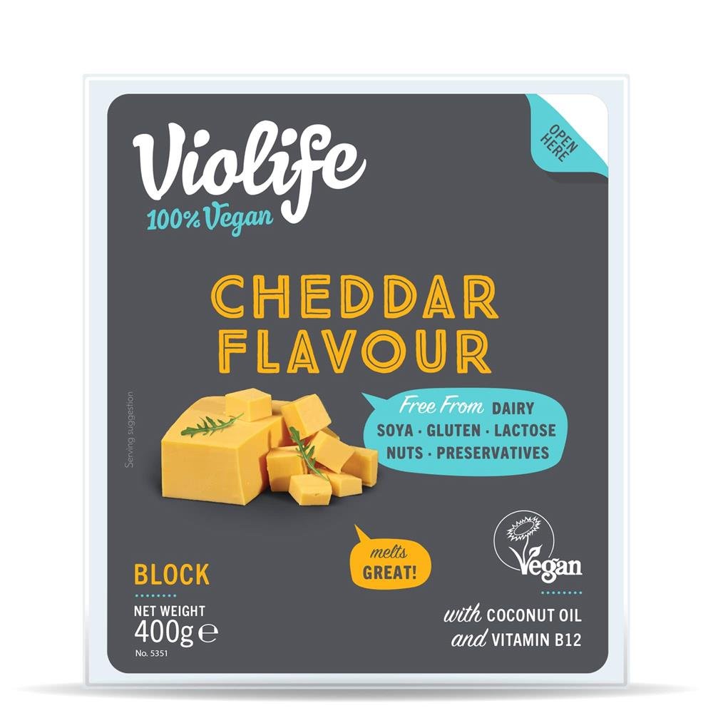 Violife Block Cheddar Flavour 400g - Greenlands Health Store