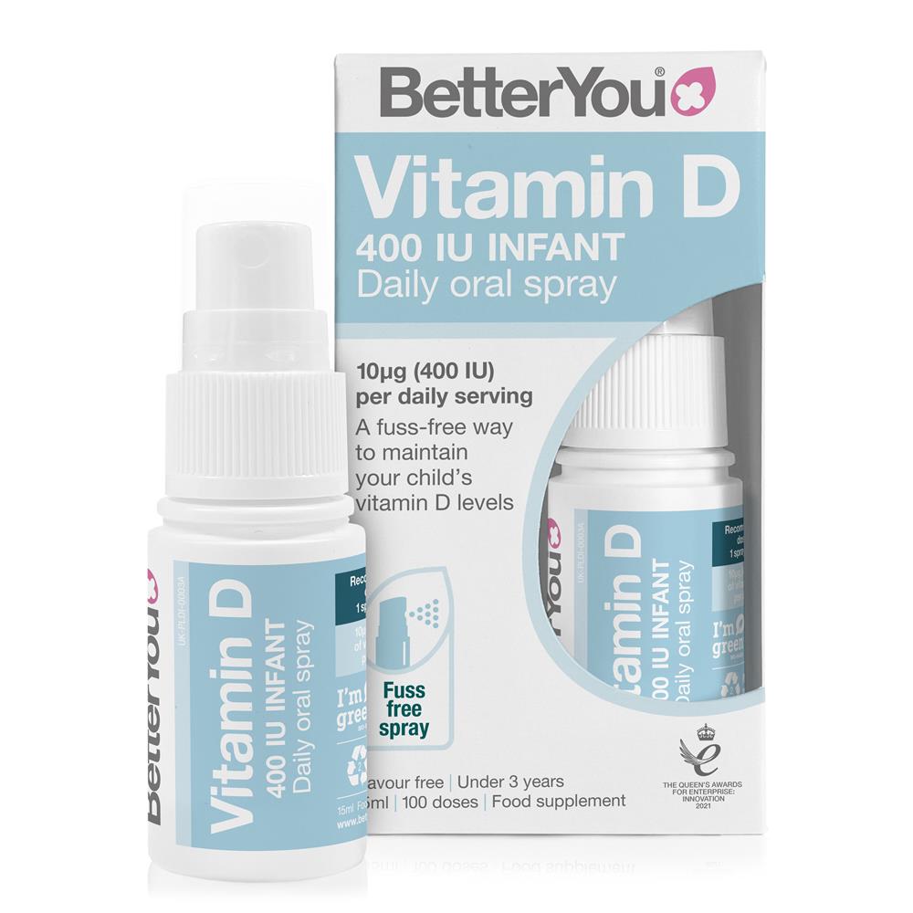DLuxInfant Vit D Oral Spray 15ml 400IU (10ug) of vitamin D3 - Greenlands Health Store