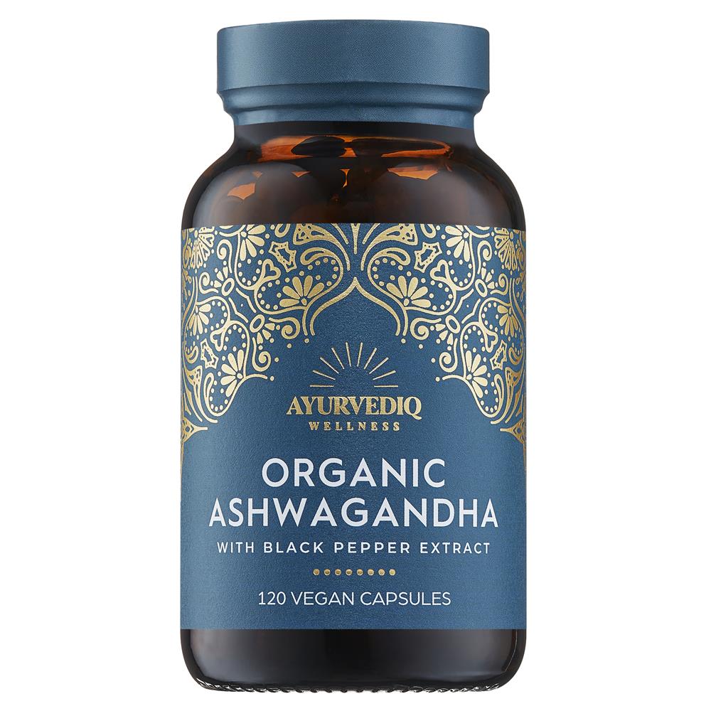 Organic Ashwaganda & Black Pepper Extract Caps - 120's - Greenlands Health Store