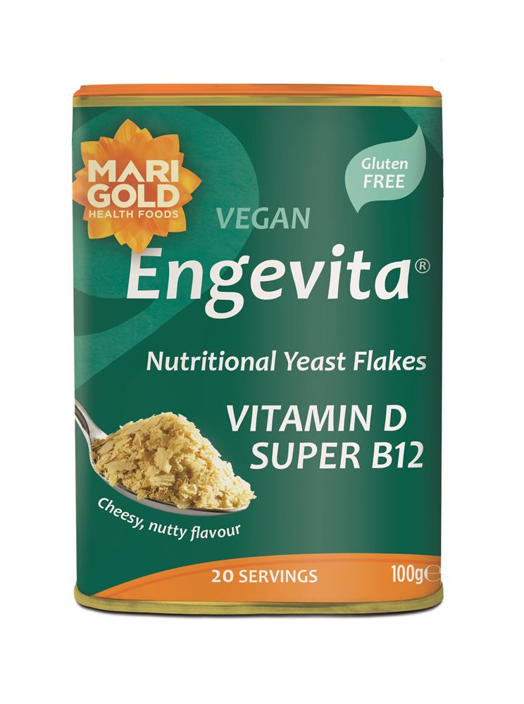 Marigold Super Engevita Vit D B12 Yeast Flakes Green - Greenlands Health Store