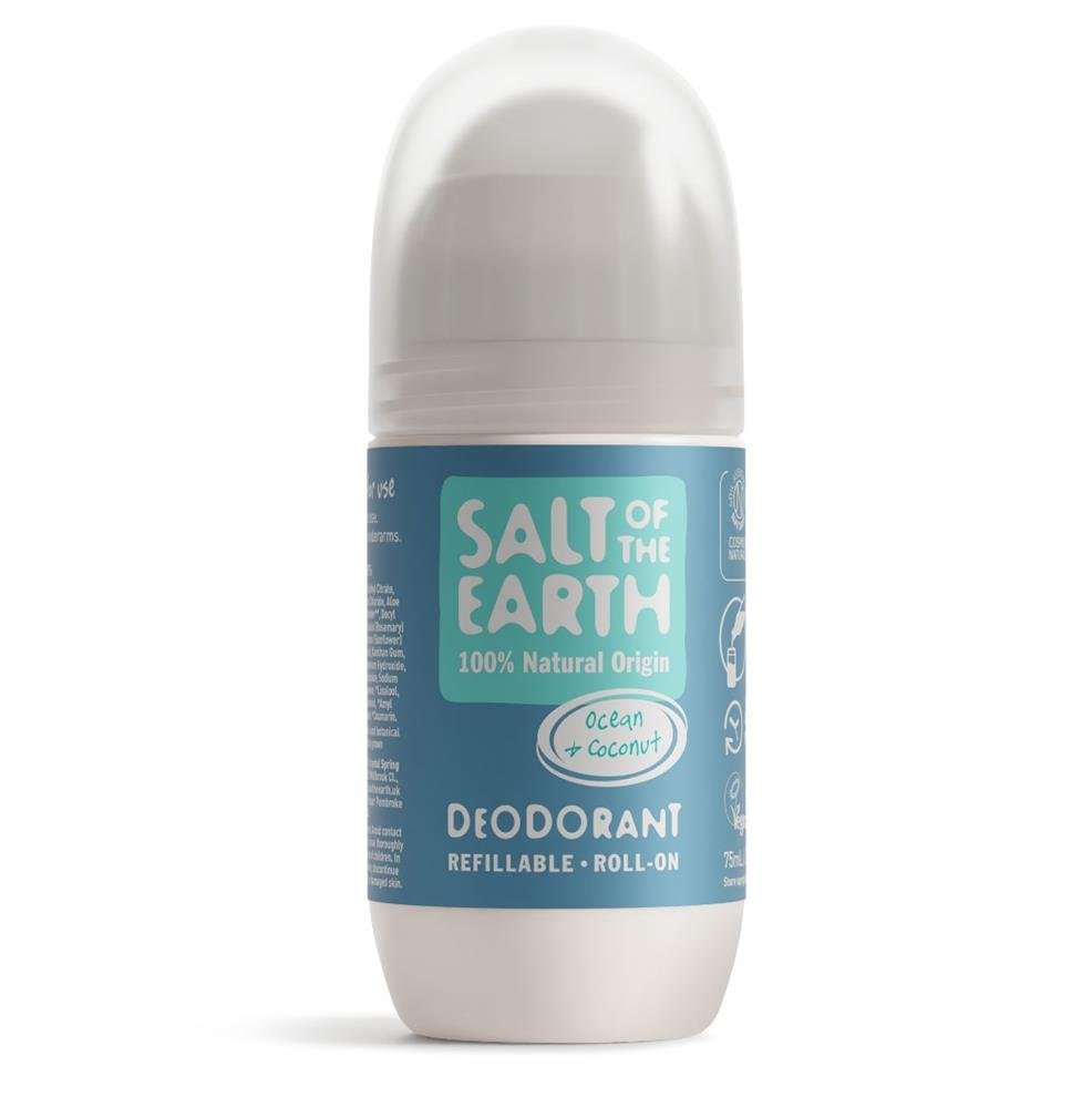 Ocean & Coconut Refillable Roll - On Deodorant 75ml - Greenlands Health Store