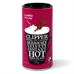 Clipper Fairtrade Seriously Velvety Instant Hot Chocolate 350g - Greenlands Health Store