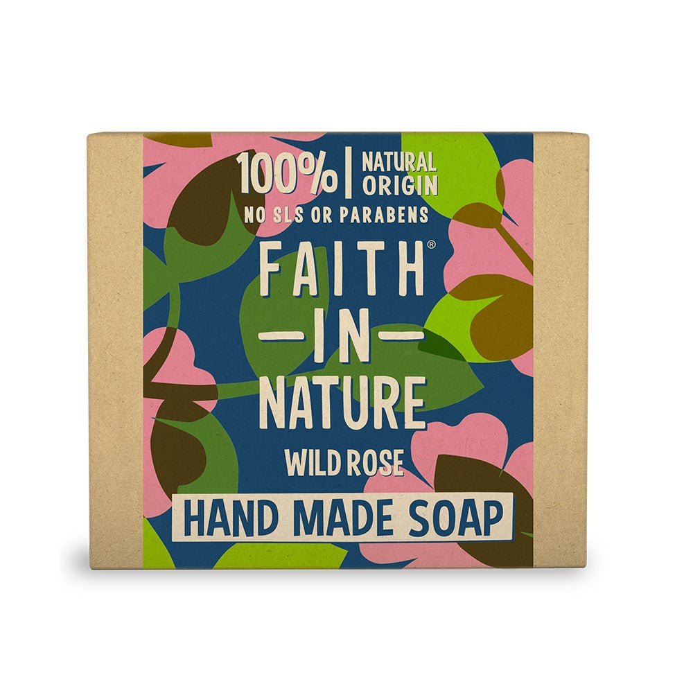 Faith in Nature Wild Rose Soap Bar 100g - Greenlands Health Store