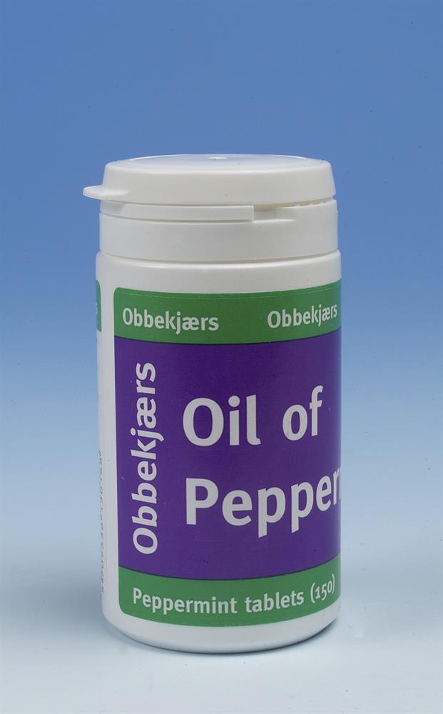 Obbekjaers Oil of Peppermint 150 tabs - Greenlands Health Store