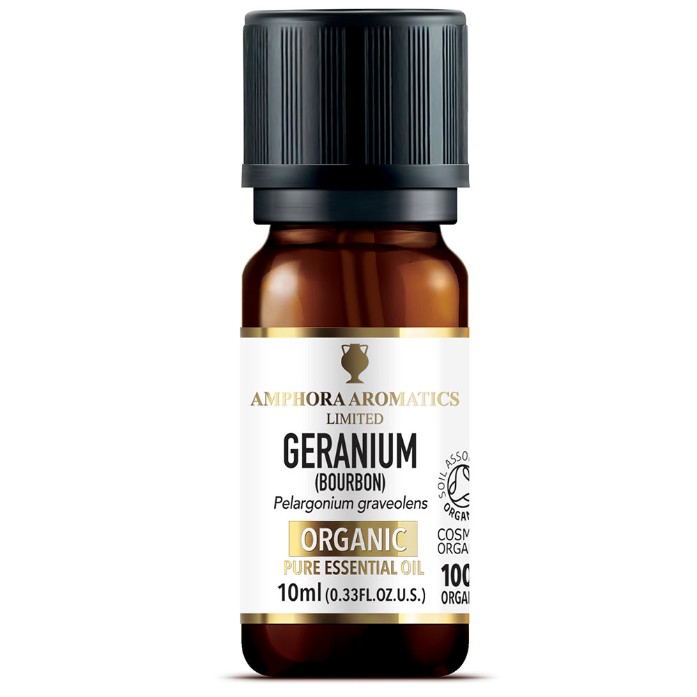Geranium Bourbon Organic Essential Oil 10ml - Greenlands Health Store