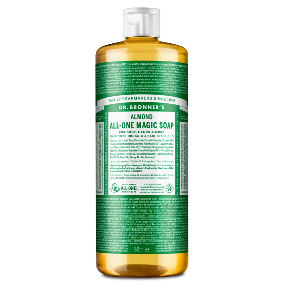 Org Almond All - One Magic Soap 945ml - Greenlands Health Store