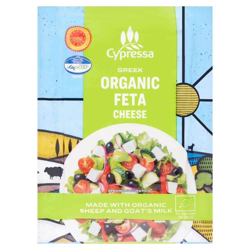 Organic Feta - Greek PDO Organic Feta Soft Cheese 200g - Greenlands Health Store