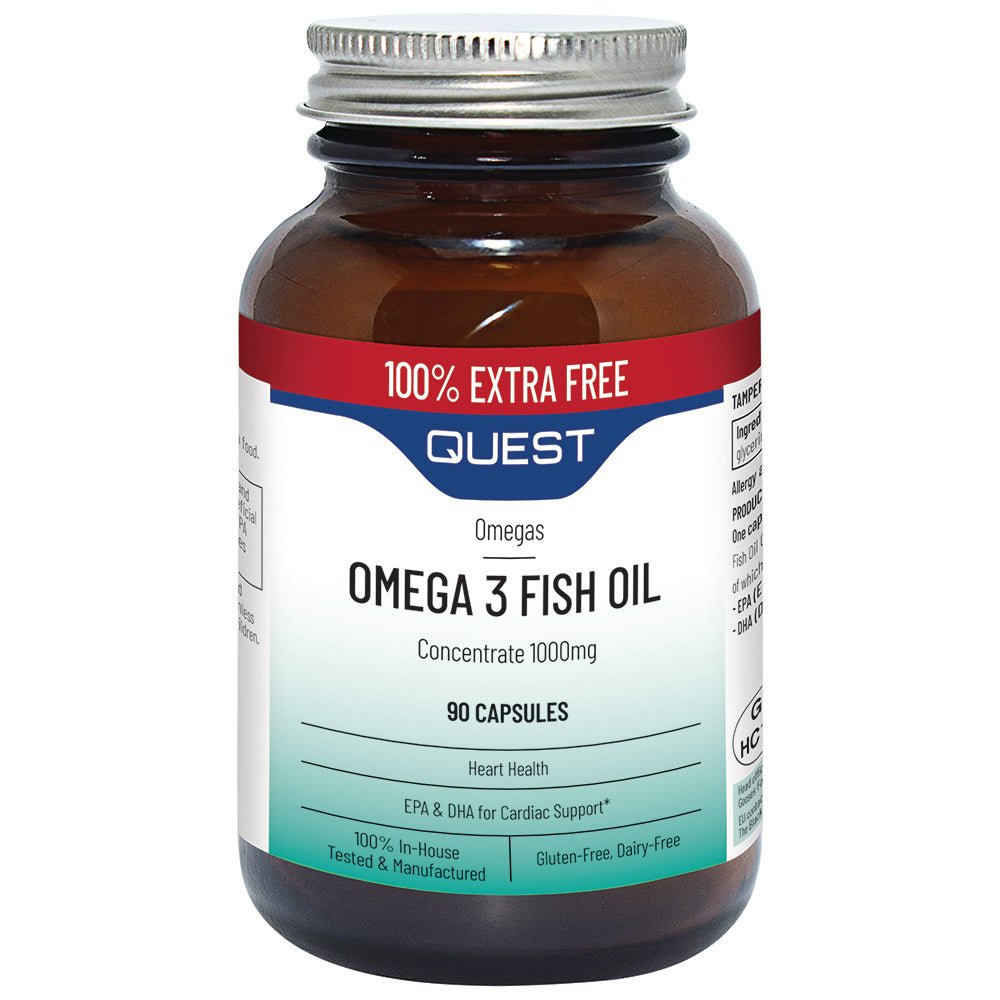 OMEGA 3 FISH OIL 1000mg (100% EXTRA FREE) 90 caps - Greenlands Health Store