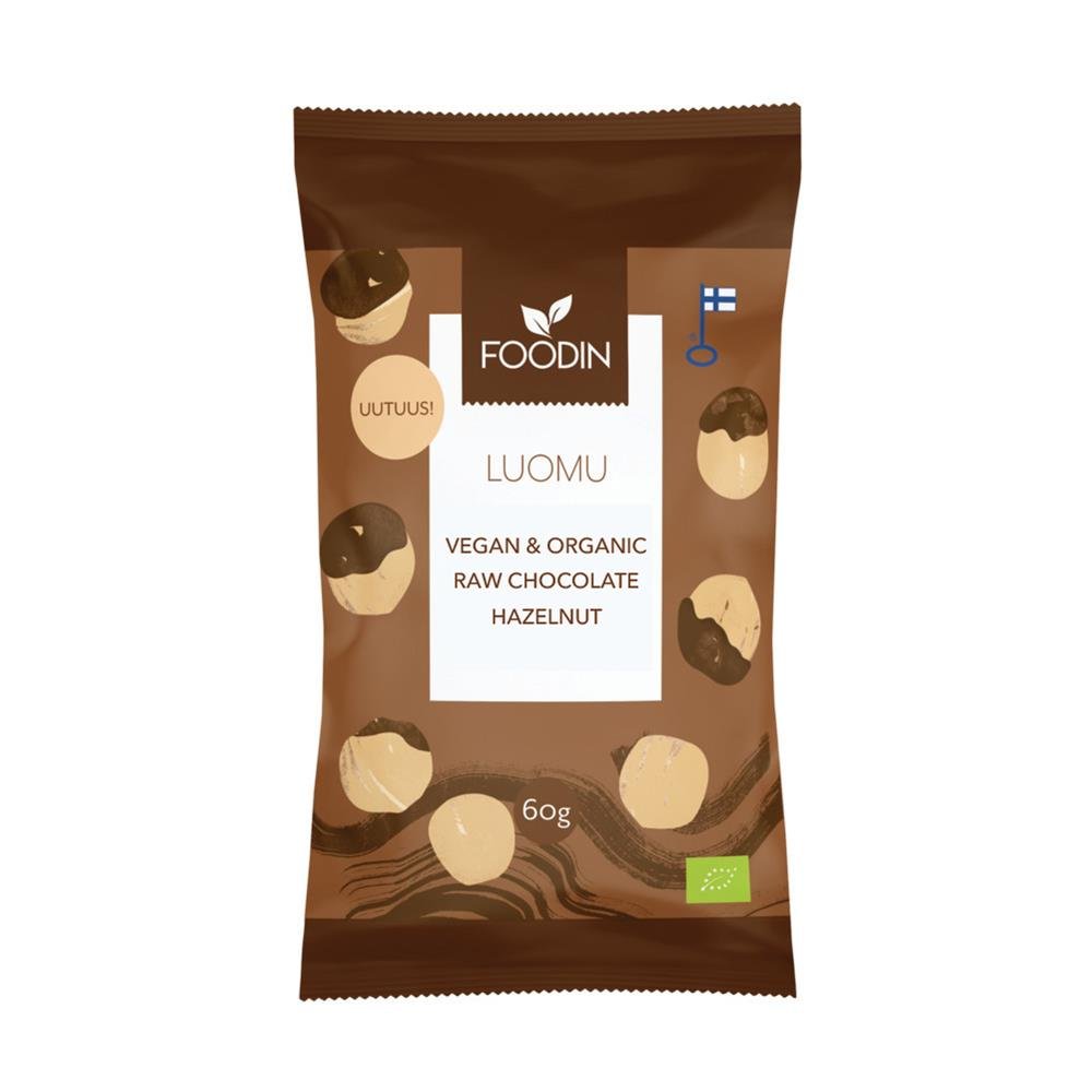 Organic Raw Chocolate Coated Hazelnuts 60g - Greenlands Health Store