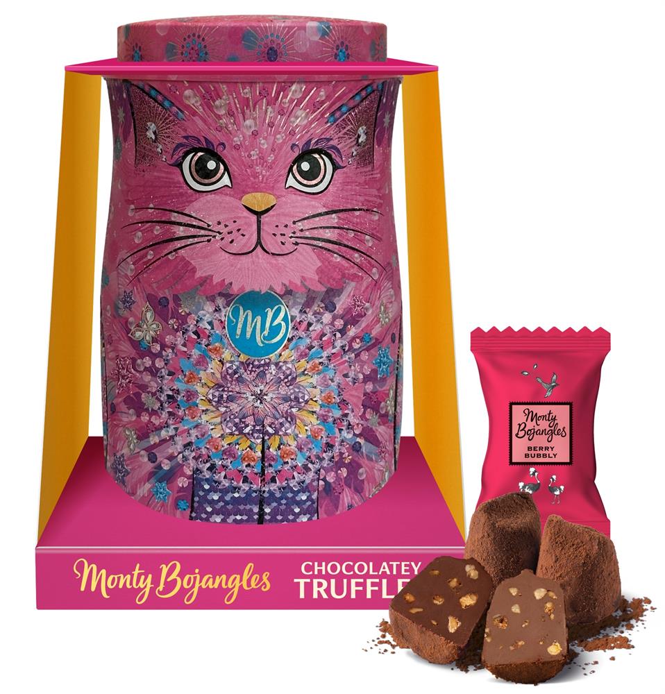 Monty Bojangles Shimmering Starlet Cat Tin Gift 135g - Greenlands Health Store