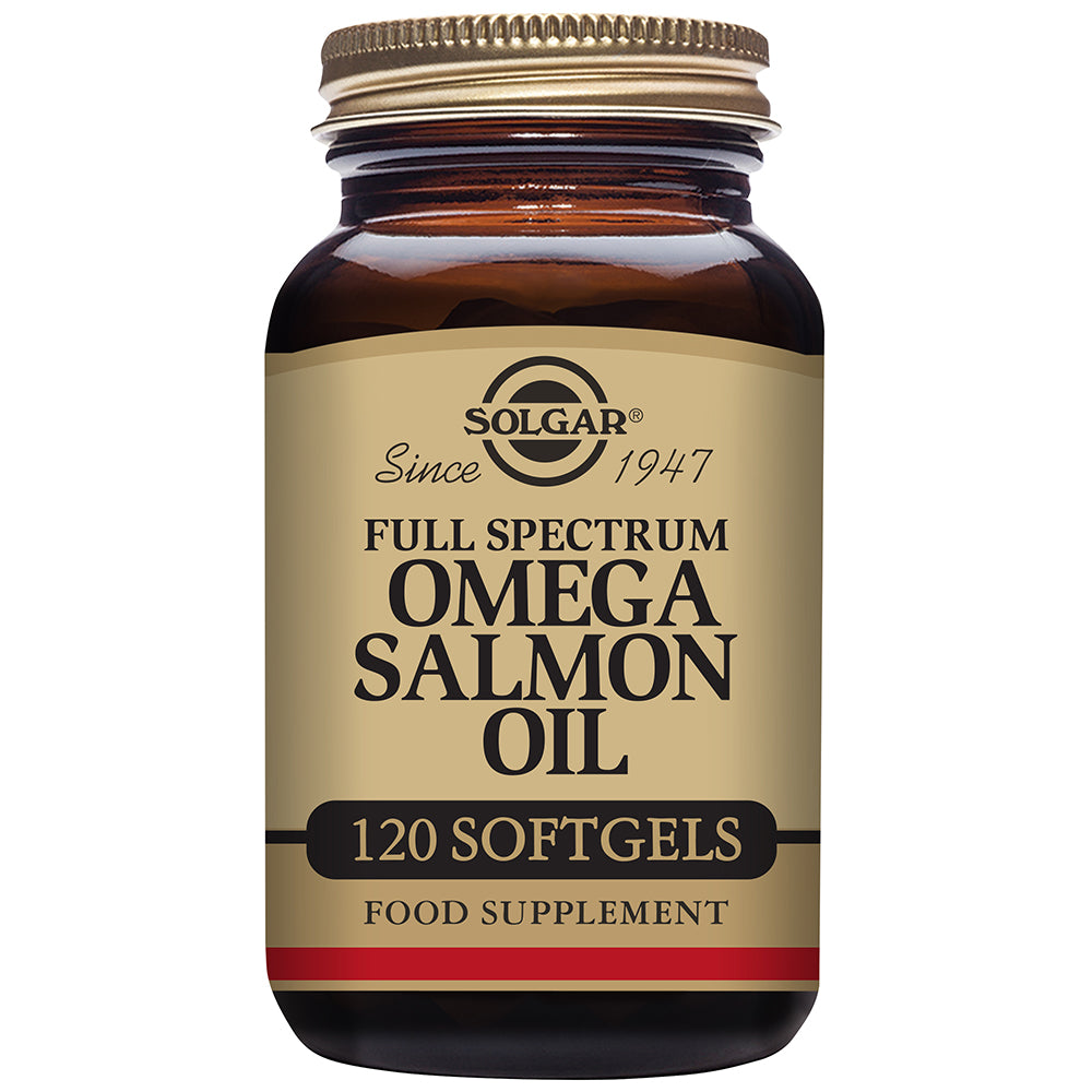 Solgar® Full Spectrum Omega Salmon Oil Softgels - Pack of 120 - Greenlands Health Store