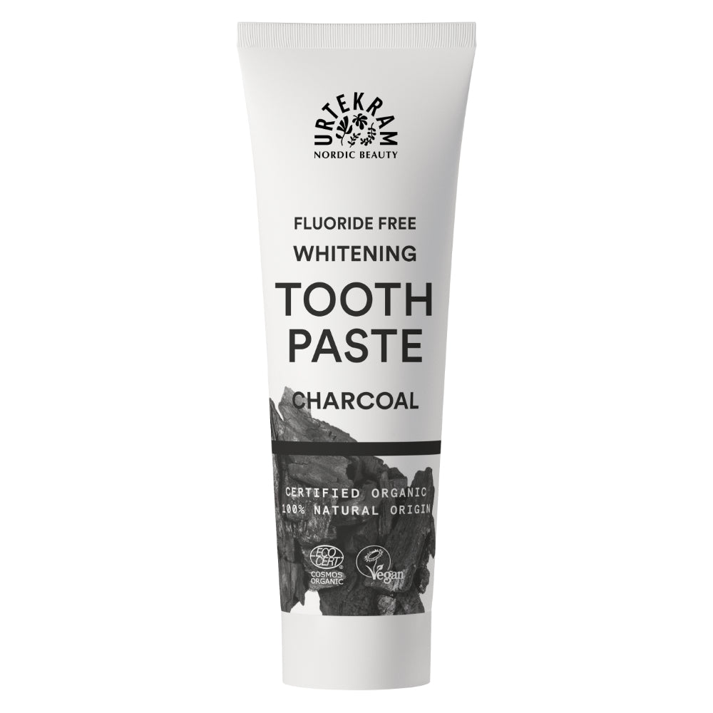 Urtekram Charcoal Whitening toothpaste 75ml - Greenlands Health Store