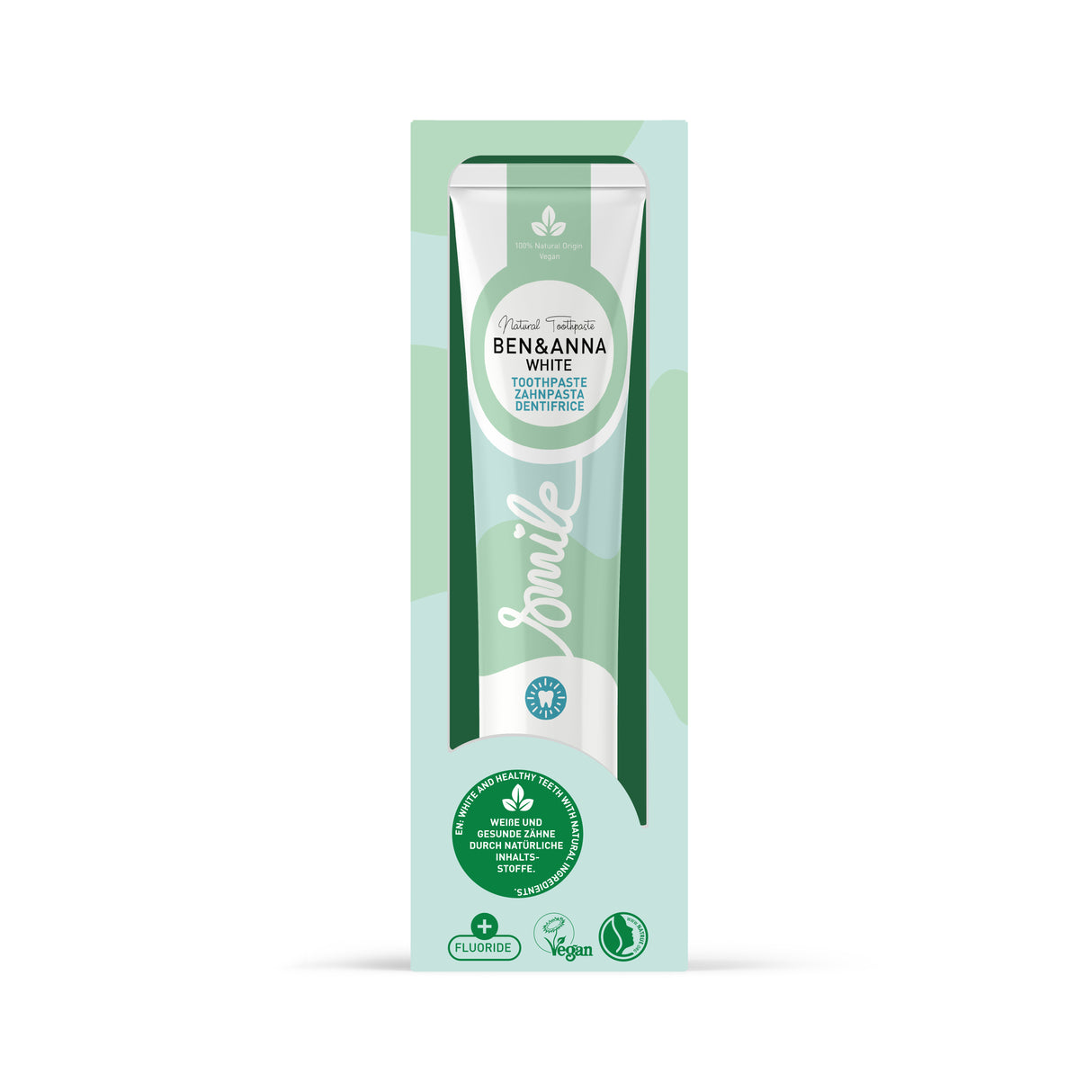 Ben & Anna White Tube 75ml - Greenlands Health Store