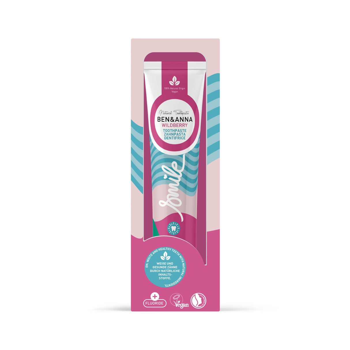 Ben & Anna Toothpaste (Tube) - Wild Berry (with fluoride) - Greenlands Health Store