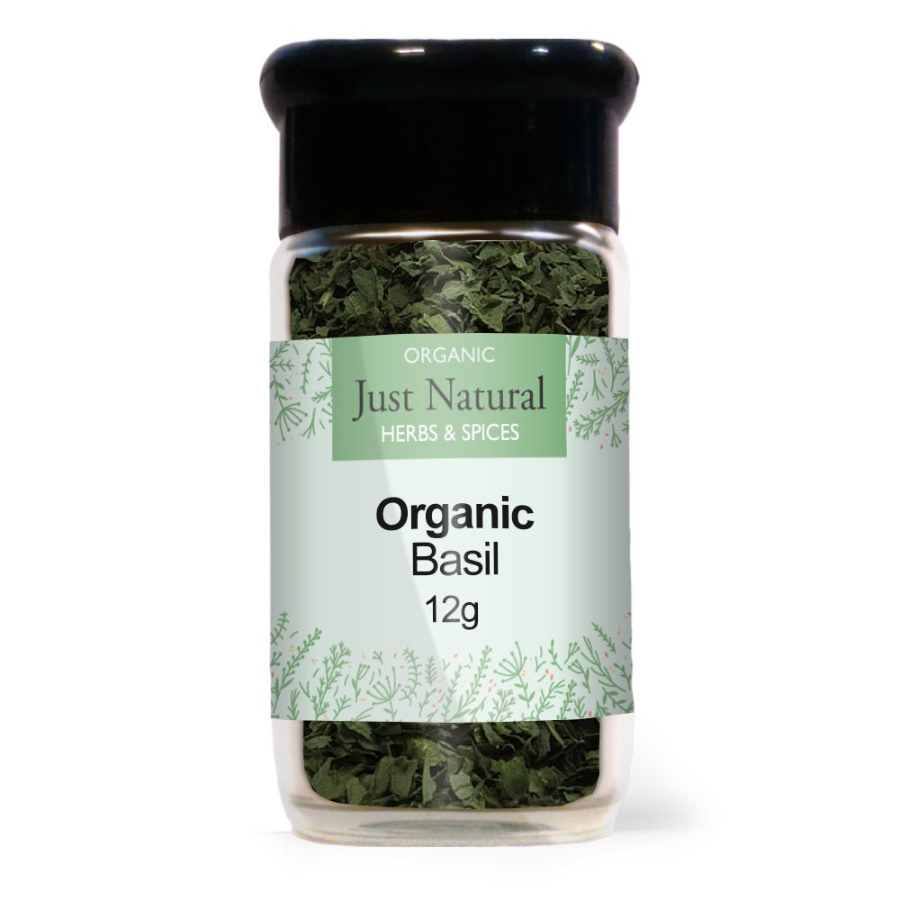 Organic Basil (Glass Jar) 12g - Greenlands Health Store