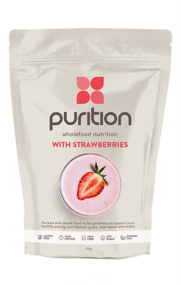 Purition Wholefood Nutrition with Strawberries 250g - Greenlands Health Store