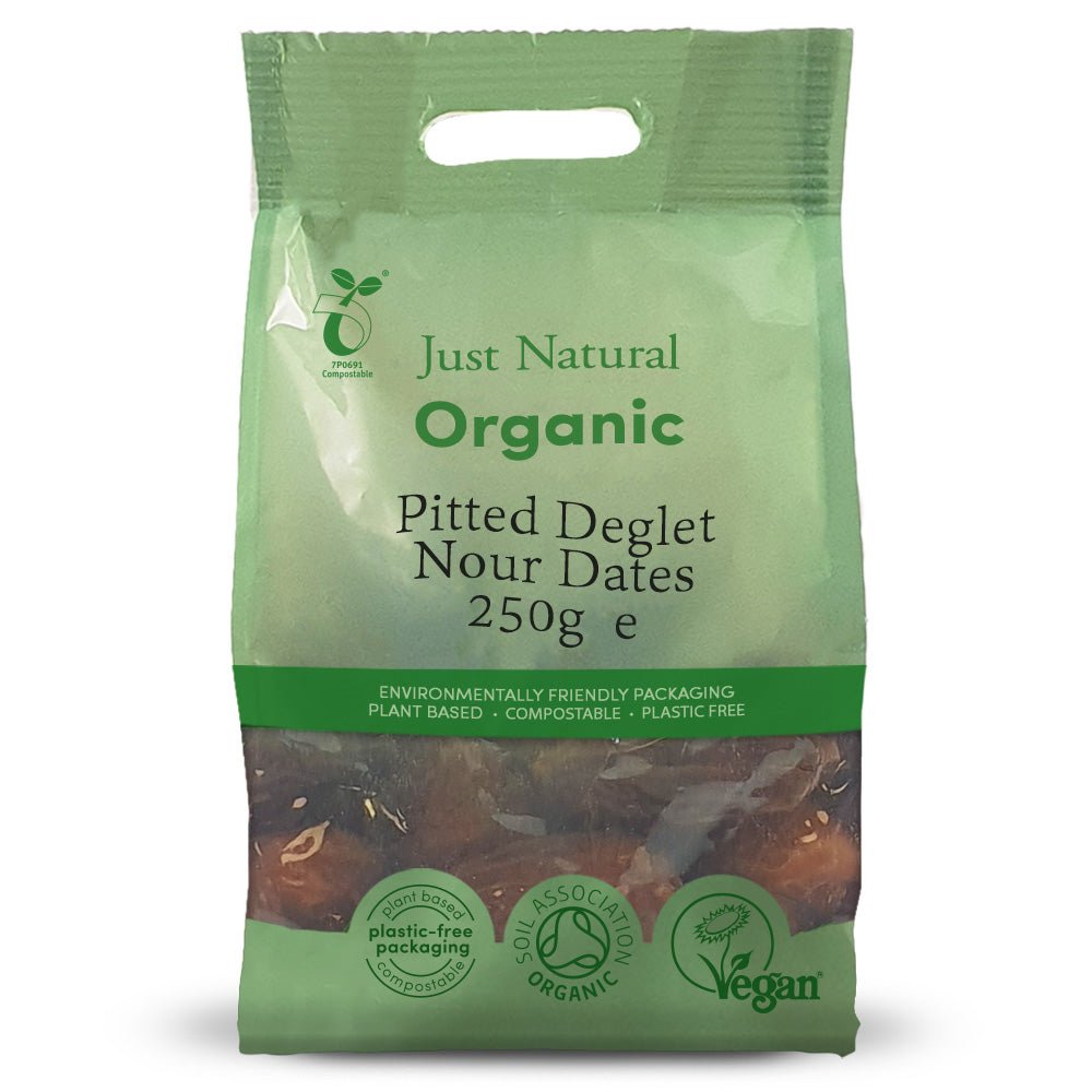 Organic Pitted Deglet Nour Dates 250g - Greenlands Health Store
