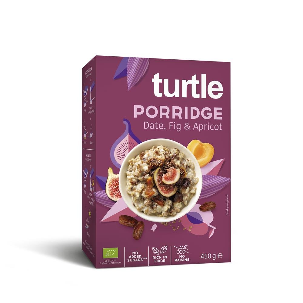 Turtle Organic Porridge Date Fig Apricot 450g - Greenlands Health Store