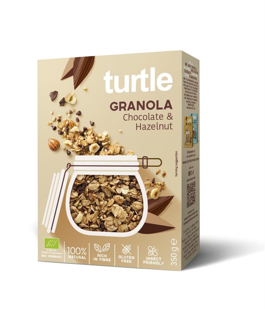 Turtle Organic Granola Chocolate & Hazelnut 350g - Greenlands Health Store