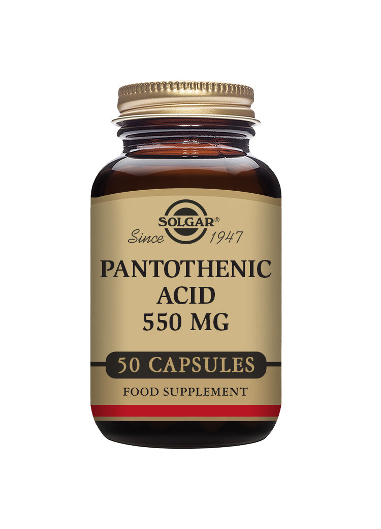 Solgar® Pantothenic Acid 550 mg Vegetable Capsules - Pack of 50 - Greenlands Health Store