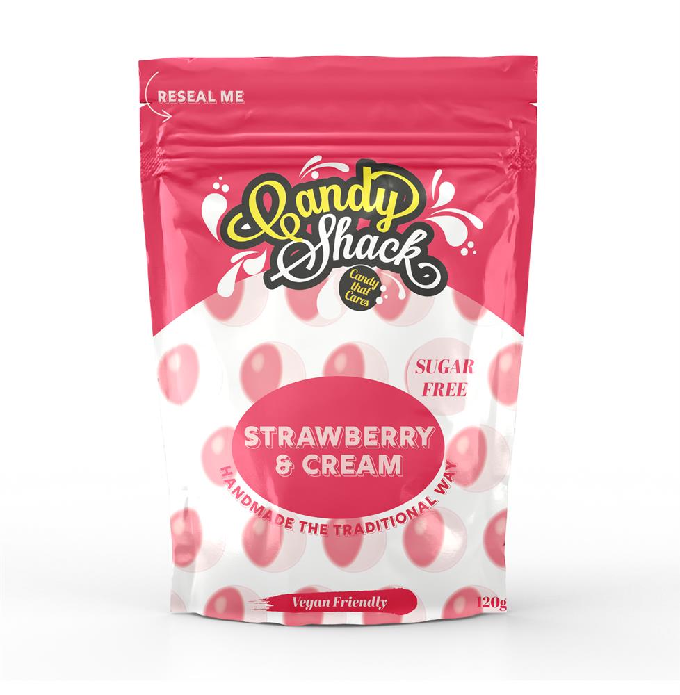 Sugar Free Strawberries & Cream Sweets 120g - Greenlands Health Store