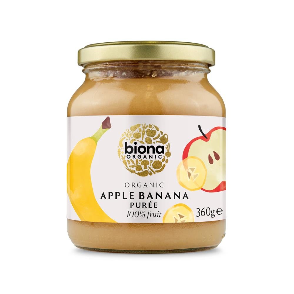 Organic Apple & Banana Puree - No added sugar 360g - Greenlands Health Store