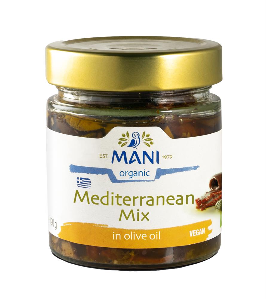 Organic Mediterranean Mix in Extra Virgin Olive Oil 190g - Greenlands Health Store