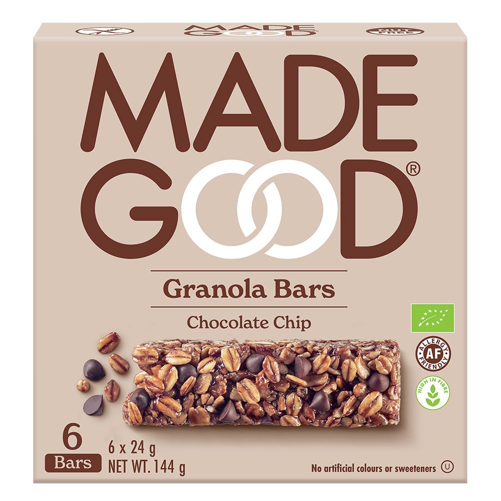 MadeGood Granola Bar Chocolate Chip 6 x 24g Multipack - Greenlands Health Store