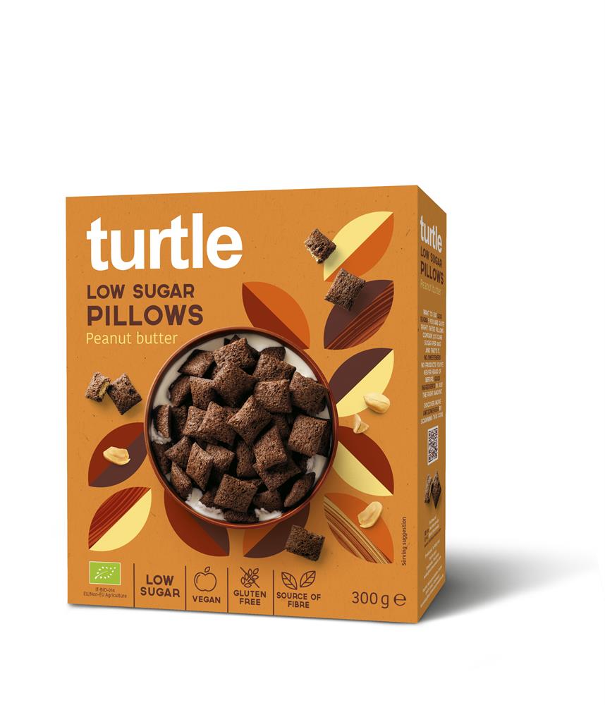Turtle Low Sugar Pillows Peanut Butter Organic 300g - Greenlands Health Store