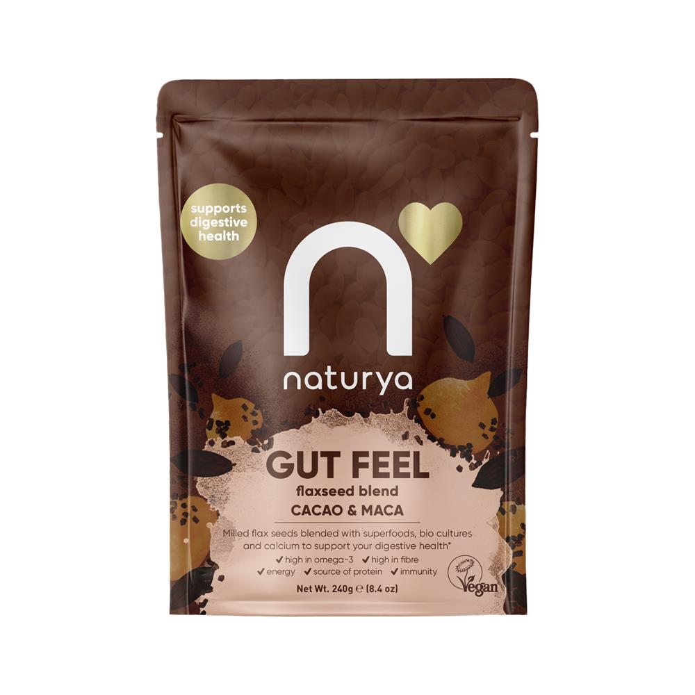 Naturya Gut Feel Flaxseed Blend Cacao & Maca 240g - Greenlands Health Store
