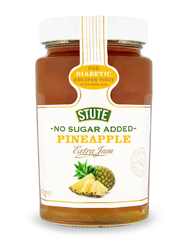 Stute No Sugar Added Pineapple Jam 430g - Greenlands Health Store