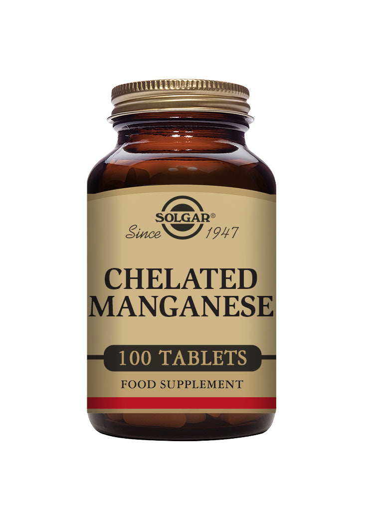 Solgar® Chelated Manganese Tablets - Pack of 100 - Greenlands Health Store