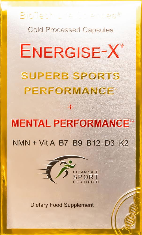 Energise - X NMN NAD+ CoQ10 powder Vit A D3 E K2 B 25 servings - Greenlands Health Store