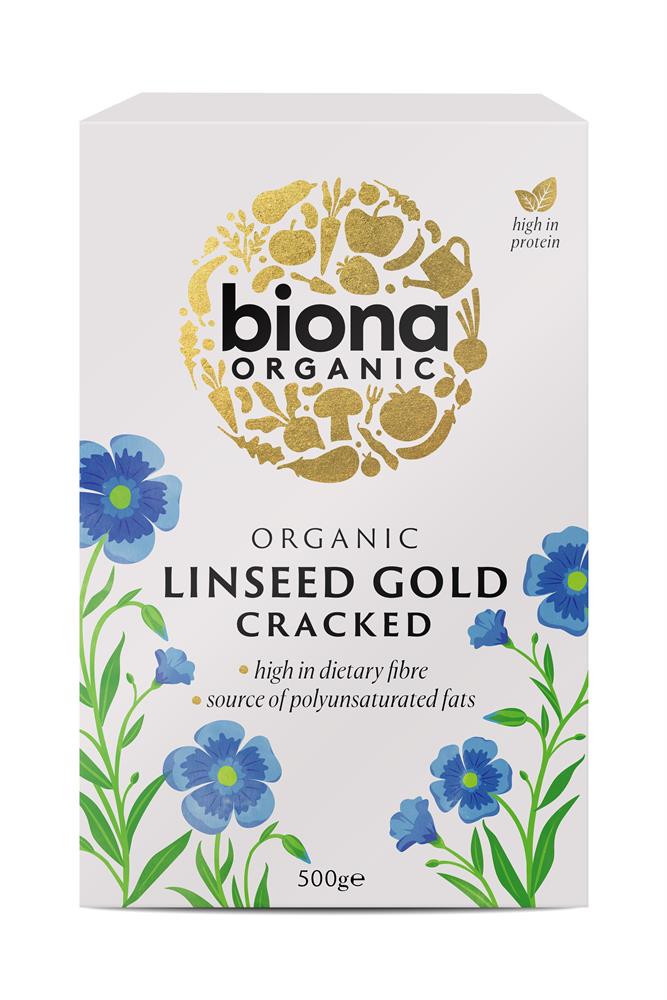 Organic Cracked Linseed Gold 500g - Greenlands Health Store