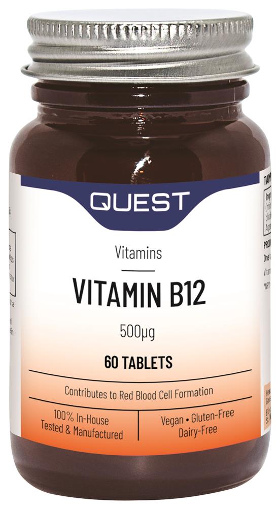 Vitamin B12 500mcg 60 Tablets - Greenlands Health Store