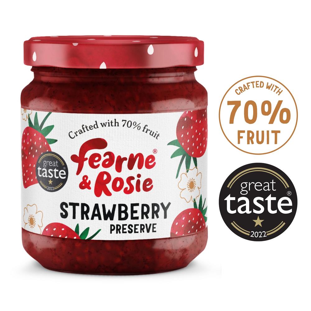Fearne & Rosie Strawberry Jam 70% Fruit 310g - Greenlands Health Store