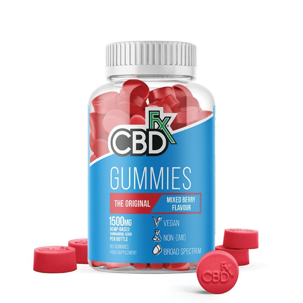 CBDfx Mixed Berry Gummies (60ct / 1500mg CBD Per Bottle) - Greenlands Health Store
