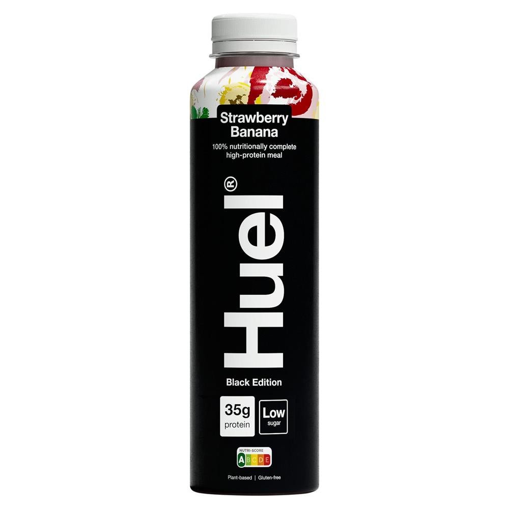Huel Ready - to - Drink Black Edition Strawberry & Banana 500ml - Greenlands Health Store